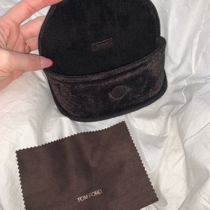 Chocolate brown TOM FORD glasses case